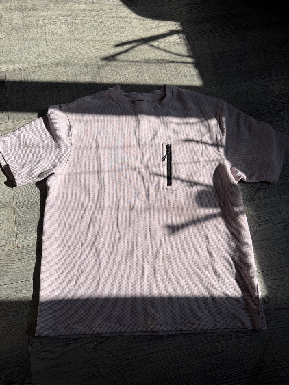 Old Navy Men's Short-Sleeve Zip-Pocket Tee in Light Pink